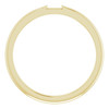 Stackable Ring Mounting in 18 Karat Yellow Gold for Straight baguette Stone, 3.44 grams
