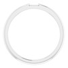 Stackable Ring Mounting in 10 Karat White Gold for Straight baguette Stone, 2.47 grams