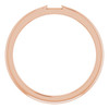 Stackable Ring Mounting in 18 Karat Rose Gold for Straight baguette Stone, 3.44 grams