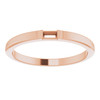 Stackable Ring Mounting in 18 Karat Rose Gold for Straight baguette Stone, 3.44 grams