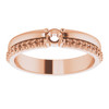 Family Ring Mounting in 18 Karat Rose Gold for Round Stone, 5.42 grams