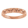 Family Stackable Ring Mounting in 18 Karat Rose Gold for Round Stone, 4.54 grams