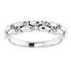 Family Stackable Ring Mounting in 10 Karat White Gold for Round Stone, 3.23 grams