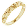 Family Stackable Ring Mounting in 10 Karat Yellow Gold for Round Stone, 3.3 grams