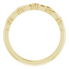 Family Stackable Ring Mounting in 10 Karat Yellow Gold for Round Stone, 3.3 grams