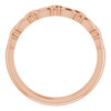 Family Stackable Ring Mounting in 10 Karat Rose Gold for Round Stone, 3.3 grams