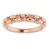 Family Stackable Ring Mounting in 10 Karat Rose Gold for Round Stone, 3.3 grams