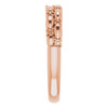 Family Stackable Ring Mounting in 10 Karat Rose Gold for Round Stone, 3.3 grams