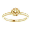 Accented Engagement Ring Mounting in 10 Karat Yellow Gold for Round Stone, 2.29 grams