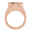 Bezel Set Ring Mounting in 14 Karat Rose Gold for Oval Stone, 21.8 grams