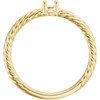 Family Ring Mounting in 10 Karat Yellow Gold for Round Stone, 2.23 grams