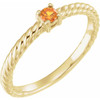 Family Ring Mounting in 10 Karat Yellow Gold for Round Stone, 2.23 grams