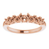 Accented Engagement Ring Mounting in 18 Karat Rose Gold for Round Stone, 3.72 grams