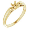 Solitaire Engagement Ring Mounting in 10 Karat Yellow Gold for Round Stone, 2.77 grams