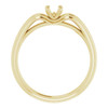 Solitaire Engagement Ring Mounting in 10 Karat Yellow Gold for Round Stone, 2.77 grams