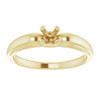 Solitaire Engagement Ring Mounting in 10 Karat Yellow Gold for Round Stone, 2.77 grams