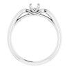 Solitaire Engagement Ring Mounting in 10 Karat White Gold for Round Stone, 2.66 grams