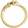 Family Freeform Ring Mounting in 18 Karat Yellow Gold for Round Stone, 4.9 grams