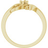 Family Freeform Ring Mounting in 18 Karat Yellow Gold for Round Stone, 3.98 grams
