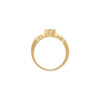 Bezel Set Ring Mounting in 10 Karat Rose Gold for Oval Stone, 3.49 grams