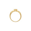 Bezel Set Ring Mounting in 18 Karat Rose Gold for Oval Stone, 4.76 grams