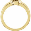 Bezel Set Ring Mounting in 14 Karat Rose Gold for Oval Stone, 3.56 grams
