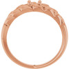 Family Ring Mounting in 18 Karat Rose Gold for Round Stone, 4.53 grams