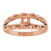Family Ring Mounting in 18 Karat Rose Gold for Round Stone, 4.53 grams