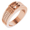 Family Ring Mounting in 18 Karat Rose Gold for Round Stone, 7.57 grams