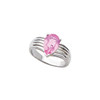 Solitaire Ring Mounting in 14 Karat Rose Gold for Pear shape Stone, 2.83 grams