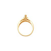 Solitaire Ring Mounting in 14 Karat Rose Gold for Pear shape Stone, 2.83 grams