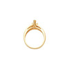 Solitaire Ring Mounting in 18 Karat Yellow Gold for Pear shape Stone, 3.39 grams