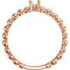 Family Stackable Ring Mounting in 18 Karat Rose Gold for Round Stone, 2.75 grams