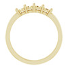 Family Ring Mounting in 18 Karat Yellow Gold for Round Stone, 3.42 grams