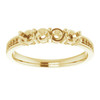 Family Ring Mounting in 18 Karat Yellow Gold for Round Stone, 3.42 grams