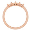 Family Ring Mounting in 18 Karat Rose Gold for Round Stone, 3.42 grams