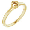 Bezel Set Solitaire Ring Mounting in 10 Karat Yellow Gold for Round Stone, 2.51 grams
