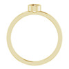 Bezel Set Solitaire Ring Mounting in 10 Karat Yellow Gold for Round Stone, 2.51 grams