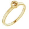 Bezel Set Solitaire Ring Mounting in 18 Karat Yellow Gold for Round Stone, 3.42 grams