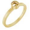 Bezel Set Solitaire Ring Mounting in 18 Karat Yellow Gold for Round Stone, 3.42 grams