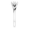 Two Stone Engagement Ring Mounting in 18 Karat White Gold for Round Stone, 4.03 grams