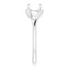 Solitaire Engagement Ring Mounting in 18 Karat White Gold for Round Stone, 3.63 grams
