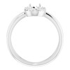 Halo Style Ring Mounting in 10 Karat White Gold for Oval Stone, 3.89 grams