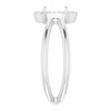 Halo Style Ring Mounting in 18 Karat White Gold for Oval Stone, 5.16 grams