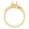 Solitaire Engagement Ring Mounting in 18 Karat Yellow Gold for Round Stone, 5.49 grams