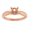 Solitaire Engagement Ring Mounting in 10 Karat Rose Gold for Round Stone, 3.21 grams