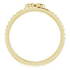 Family Bezel Set Ring Mounting in 10 Karat Yellow Gold for Round Stone, 2.38 grams