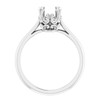 Solitaire Ring Mounting in 10 Karat White Gold for Oval Stone, 2.68 grams