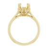 Solitaire Ring Mounting in 10 Karat Yellow Gold for Oval Stone, 3.15 grams