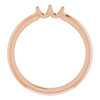 Family Ring Mounting in 10 Karat Rose Gold for Round Stone, 2.15 grams